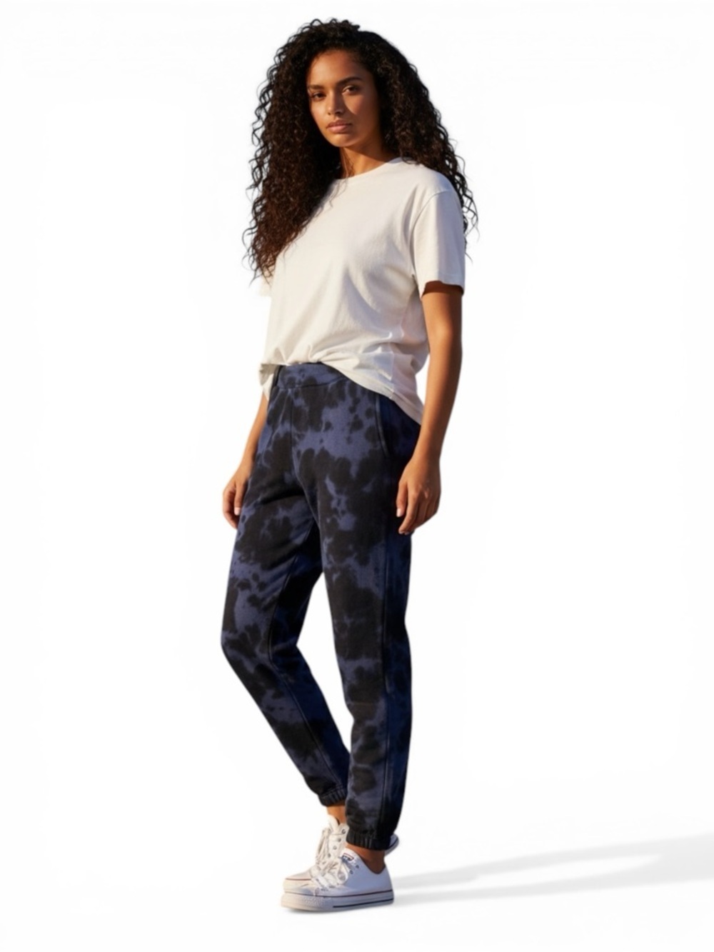 525 America Indigo & Black Tie-Dye Dip Dye Joggers Medium NWT